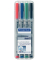 Folienstifte-Set Lumocolor, 312 WP4, 4-farbig sortiert, 1-2,5mm, Keilspitze, nachf&uuml;llbar