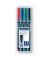 Folienstifte-Set Lumocolor, 317 WP4, 4-farbig sortiert, 1mm, Rundspitze, nachf&uuml;llbar
