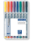 Folienstift B farbig sortiert 1,0-2,5 mm permanent 8er-Etui