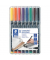 Folienstifte-Set Lumocolor, 314 WP8, 8-farbig sortiert, 1-2,5mm, Keilspitze, teils nachf&uuml;llbar