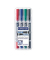 Permanentmarker-Set Lumocolor duo, 348 WP4, Pack, 4-farbig sortiert, 0,6-1,5mm Rundspitze/doppel