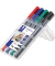 Permanentmarker-Set Lumocolor duo, 348 WP4, Pack, 4-farbig sortiert, 0,6-1,5mm Rundspitze/doppel