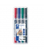 Permanentmarker-Set Lumocolor duo, 348 WP4, Pack, 4-farbig sortiert, 0,6-1,5mm Rundspitze/doppel