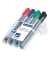 Flipchartmarker-Set Lumocolor, 356 B WP4, Pack, rot,blau,grün,schwarz, 2-5mm Keilspitze