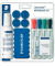 Whiteboard-Set Cleaner/ Wischer/ Magnete/ 4 Stifte