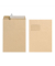 Versandtasche C4, Haftklebung, braun, mit Fenster, 90 g/qm