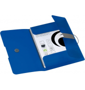 Eckspannmappe 11205994, A4 blau Kunststoff 80g, mit 3 Einschlagklappen