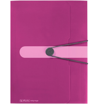 Eckspannmappe 11216538, A4 beere Kunststoff 80g, f&uuml;r ca. 300 Blatt, mit 3 Einschlagklappen