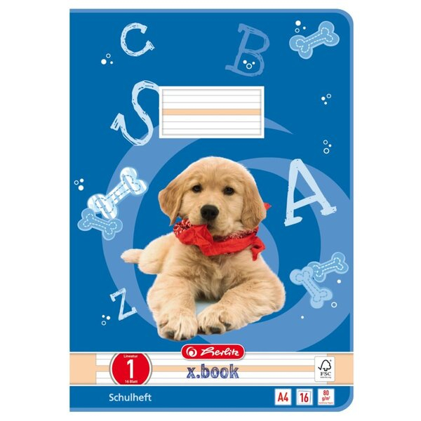 4008113321605 - Schulheft 3321601 xbook Lineatur 1   liniert   keine A4 80g blau 16 Blatt   32 Seiten 4008113321605 Herlitz