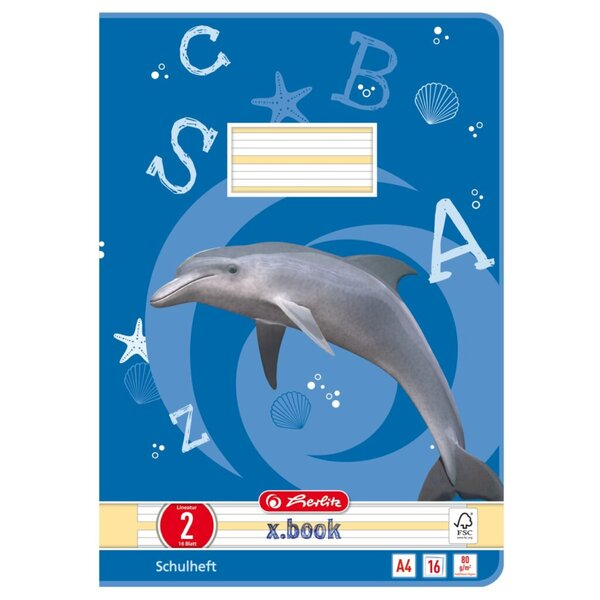 4008113321704 - Schulheft 3321700 xbook Lineatur 2   liniert   keine A4 80g blau 16 Blatt   32 Seiten 4008113321704 Herlitz