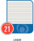 Schulheft 3322104 x.book, Lineatur 21 / liniert, A4, 80g, blau, 16 Blatt / 32 Seiten