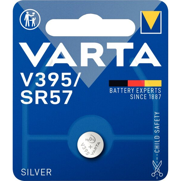 4008496245833 - Var 395 - Silberoxid-Knopfzelle v 395 42 mAh 95 x 27 mm (00395 101 111) - Varta