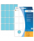 Etiketten 2453, blau, 25x40mm, rechteckig