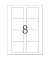 Etikett 70x67,7mm 3,5 Diskette A4 ws 200Et 25Bl 8Et Bl LaserInkCopy