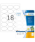 Etiketten Special 4358, weiß 63,5x42,3mm, oval, 