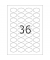 Etiketten Special 4380, weiß 40,6x25,4mm, oval, 