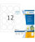 Etiketten Special 4477, weiß 60x60mm, rund, 