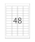 Etikett 4545 45,7x21,2mm A4 rot
