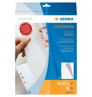Fotokarton 7571 Fotophan, wei&szlig;, A4, 250g