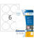 Schilder 85mm rund Folie weiss A4 150Et 25Bl 6Et Bl LaserCopy