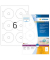 Etiketten für Mini CD weiss Ø 78mm 8619
