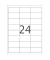 Etiketten Premium 8633, weiß 66x33,8mm, rechteckig, 