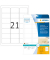 Adressetikettfolie A421x25bl. transp. 63,5x38,1mm