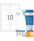 Namensschilder 90x54mm perfor. A4 weiss 250Et 25Bl 10Et Bl LaserCopy