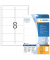 Namensschilder 90x60mm perfor. A4 weiss 200Et 25Bl 8Et Bl LaserCopy