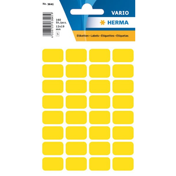 4008705705714 - Etikett 12x19mm Vielzweck gelb 160Et 1Pack 4008705705714 10 Stück 4008705705714 - Etikett 12x19mm Vielzweck gelb 160Et 1Pack 4008705705714 10 Stück