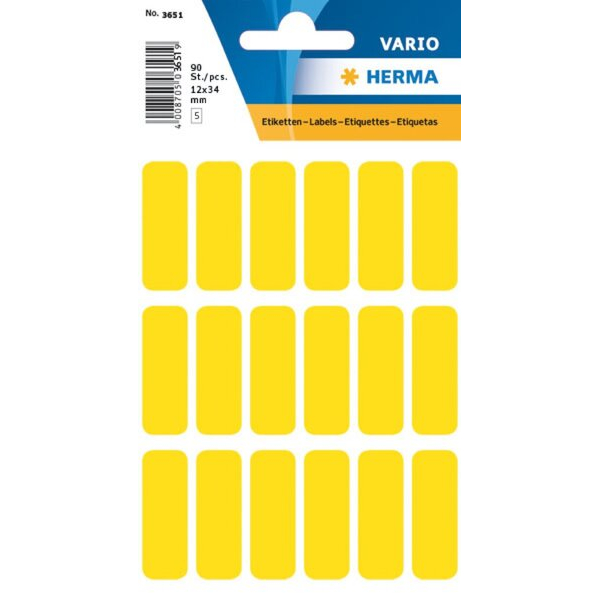4008705705813 - Etikett 12x34mm Vielzweck gelb 90Et 1Pack 4008705705813 10 Stück 4008705705813 - Etikett 12x34mm Vielzweck gelb 90Et 1Pack 4008705705813 10 Stück