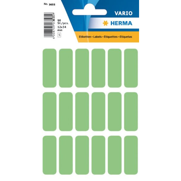 4008705705875 - Etikett 12x34mm Vielzweck grün 90Et 1Pack 4008705705875 10 Stück 4008705705875 - Etikett 12x34mm Vielzweck grün 90Et 1Pack 4008705705875 10 Stück