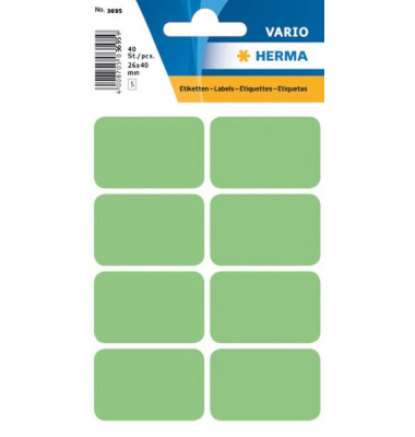 Etikett 26x40mm Vielzweck grün 40Et 1Pack