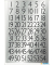 Zahlen 13x12mm 1-100 Silberfol sw 4Bl 1Pack