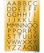 Buchstaben 13x12mm A-Z Goldfolie sw 4Bl 1Pack