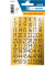 Zahlen 13x12mm 1-100 Goldfolie sw 4Bl 1Pack