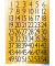 Zahlen 13x12mm 1-100 Goldfolie sw 4Bl 1Pack