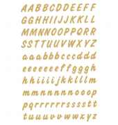 Zahlen 8mm A-Z wetterfest gold Folie transparent gold 2Bl 1Pack