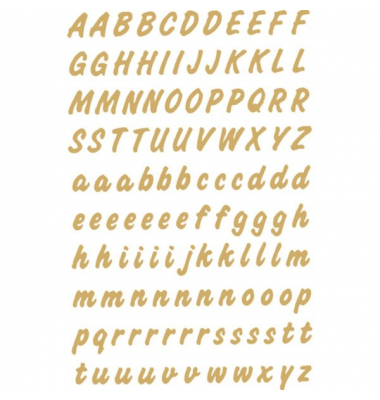 Buchstaben 8mm A-Z wetterfest gold Folie transparent gold 2Bl 1Pack