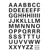 Buchstaben 10mm A-Z wetterfest sw Folie schwarz 1Bl 1Pack