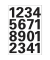 Etikett, 0-9, sk, Folie, Schrifth.: 25 mm, freigestellt, schwarz