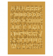 Buchstaben 12mm A-Z gold Prismaticfolie 1Bl 1Pack