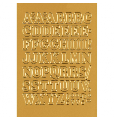 Buchstaben 12mm A-Z gold Prismaticfolie 1Bl 1Pack