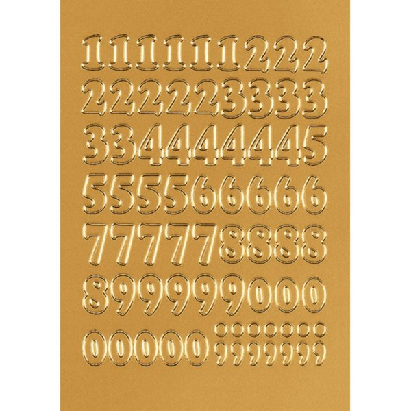 4008705710695 - Zahlen 12mm 0-9 gold Prismaticfolie 1Bl 1Pack 4008705710695 HERMA 4184 10 Stück