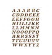 Buchstaben 8mm A-Z gold glitzernd Prismaticfolie 1Bl 1Pack