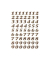 Zahlen 8mm 0-9 gold glitzernd Prismaticfolie 1Bl 1Pack