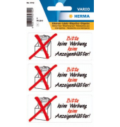 Hinweisetikett 79x34mm wetterfest Keine Werbung Anzeigenbl. 1