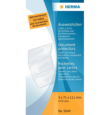 Ausweishülle dreiteilig 111x214mm