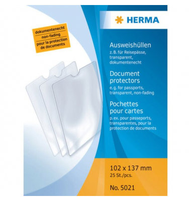 Ausweishülle 102x137 mm transparent für z.B. Reisepässe