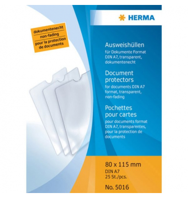 Ausweishülle 80x115mm transparent für Dokumente Format DIN A7